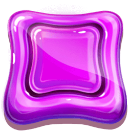 Μωβ τετράγωνο candy σύμβολο